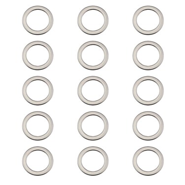 Ruiwaer 15PCS Stainless Steel Bicycle Pedal Gasket Bike Pedal Washers Replacement Pedal Washers Thickness Stainless Steel Replacement for Moutain Bike Road Bicycle, Silver