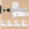 4 Pack Improved Door Locks for Kids Safety - Techoln Child Proof Door Lever Lock - Durable ABS with 3M Adhesive Child Door Lock, No Drilling Child Safety Locks for Doors