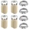 WHYHKJ 4PCS G9 Ceramic Lamp Holder Metal Outer Ring Full Thread Ceramic Lamp Socket with Plastic Adapter Suitable for Ceiling Lights Spotlights Halogen Bulb Holders LED Energy Saving Lamps