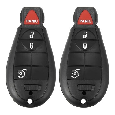 X AUTOHAUX 2pcs Replacement Keyless Entry Remote Car Key Fob M3N5WY783X 433Mhz for Jeep Grand Cherokee 2008-2013 for Commander 08-10 4 Buttons with Door Key IYZ-C01C
