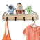 Midrean Kids Nursery Cute Coat Rack Wall Mount-13.7" Long Wooden Children's Towel Wall Hanging Hooks
