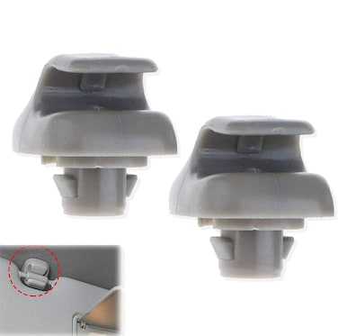 Poweka Sunvisor Clip Hook Replacement Compatible with 1998-2007 Accord 1996-2004 Civic 2007-2011 CR-V 1999-2010 Odyssey 2006-2011 Ridgeline, Replace 888217-S01-A01ZA Gray Pack of 2