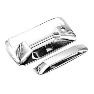 Sizver Triple Chrome Plated Tailgate Cover Compatible With 2014-2018 Silveardo Sierra 1500+2500+3500 WITH backup camera hole