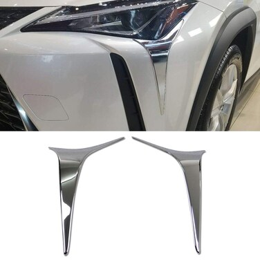 Beautost Fit for Lexus UX 200 250h UX200 UX250h 2019 2020 2021 2022 2023 2024 2025 Headlight Front Light Lamp Cover Molding Trims Chrome