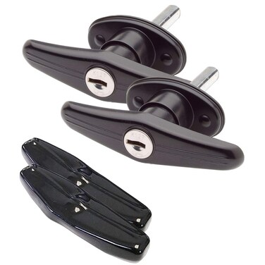 Gordon Glass Co. Truck Cap Locking T-Handles with Dust Covers - Pair Set