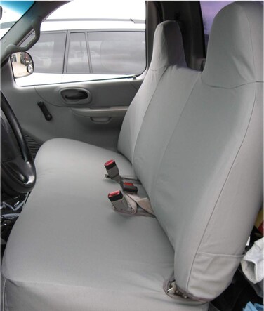 F243-C8 Durafit Seat Covers-1999-2007 Ford F150 Truck Solid Bench Seat Custom Exact Fit Waterproof Seat Covers Gray Endura, NOT F250 UP which is Bigger.