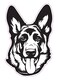 WickedGoodz German Shepherd Decal - Dog Breed Bumper Sticker - Shepherd Dog Owner Sticker