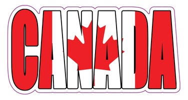 WickedGoodz Canada Flag Decal - Maple Leaf Bumper Sticker - Canadian Sticker