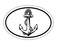 Oval Nautical Anchor Decal - Naval Bumper Sticker - Nautical Sailor Sticker