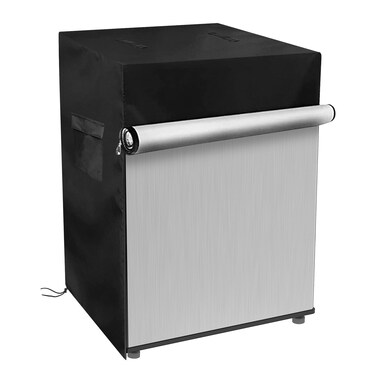 MUTUSHI Outdoor Upright Freezers Cover for 3.0 Cubic Compact Mini Icebox Waterproof and Dustproof Upright Freezer Cover with Double Zipper 23"D x 22"W x 34"H Black