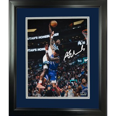 Framed Anthony Edwards Dunk on John Collins Minnesota Timberwolves Facsimile Laser Engraved Signature Auto 11"x14" Basketball Photo HOFSM Holo