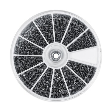 600pcs Screws Nuts Assortment Nut Bolt Set Tiny Screws for Electronics Kit Hardware Fasteners with Storage Box for Watches Glassess