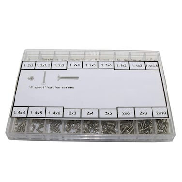 TAODAN 18 Kinds Stainless Steel Micro Screws Set Kit Assortment Screwdriver Repair Tool Mini Small Screws Kits