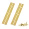 CChiai 2PCS Golden Piano Hinges Stainless Steel Heavy Duty Piano Hinges Cabinet Door Wrap with Installation Screws Table Chair Wooden Box Cabinet Long Hinge for Wooden Furniture Tool
