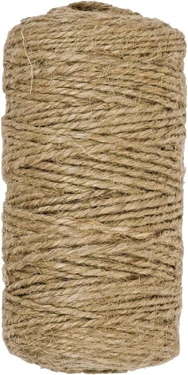 Rocky Mountain Goods Jute Twine 3mm 200 ft - Strong Soft Natural Fiber Brown Jute for Plants, Gardening, Crafts, Macrame, Picture Hanging, Gifts, Crochet, Tomatoes - Garden Twine - Brown Rope Tie
