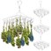 Elesunory 4 Pcs Hanging Herb Drying Rack for Herb, Stainless Steel Herb Drying Rack with 40 Hooks, Flower Drying Rack for Fresh and Aromatic Herbs, Space Saving Herb Dryer for Fresh and Aromatic Herbs