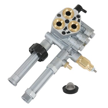 RALZAOTO Complete Pump Head with Unloader &amp; Installed Thermal Relief Valve Replacement for Annovi Reverberi Pressure Washer Pump Head AR43361 SRMW2.3G28 SRMW2.4G28