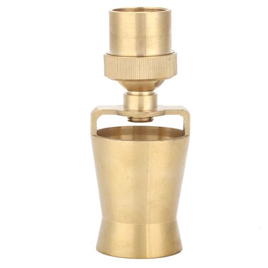 Estink Fountain Nozzle, Copper G1in DN25 Cedar Shaped Adjustable Water Fountain Nozzle Spray Pond Sprinkler Waterscape Decor for Garden Pond Amusement Park Library