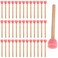 40 Pack Round Sponge Foam Brush 0.6'' Paint Sponge Brush Wooden Handle Foam Brush Foam Paint Brushes for Painting Crafts(0.6 Inch)