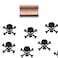 Skull Crossbones Rubber Stamp, 1-1/3 Medium Stamp for Scrapbooking Card Making Crafting