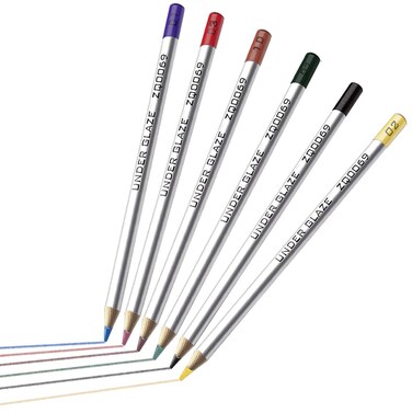 Underglaze color pencils, underglaze pencils for pottery (6ps, pencil case) Pencil Cases Allow You to Quickly Find The Colors You Need and keep Your Work Environment Clean and Free of Clutter.