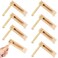 8 Pieces Wooden Ratchet Noise Maker, Traditional Mexican Rattle Ratchet Instrument Toy for Sporting Events Party Favor and Celebrations Birthday Present Football Games, 6 x 5.5 x 1.4 Inches