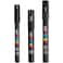 Posca - Ultra Fine to Fine Paint Marker Pens Set - PC-1MR, PC-1M, PC-3M - Black Ink - Pack of 3