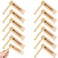 12 Pieces Wooden Ratchet Noise Maker, Traditional Mexican Rattle Ratchet Instrument Toy for Sporting Events Party Favor and Celebrations Birthday Present Football Games, 6 x 5.5 x 1.4 Inches
