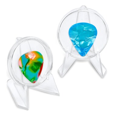 NQEUEPN 2pcs Acrylic Guitar Pick Display Case, Clear Guitar Pick Holder Guitar Pick Rack Storage Collection Guitar Pick Decoration Gift for Guitar Players Music Lovers