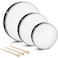 Foraineam 3 Pieces Hand Drum with Drum Sticks 12 Inch 10 Inch 8 Inch Musical Percussion Wood Frame Drum Music Rhythm Instruments for Home Party Supplies