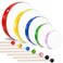 5 Pcs Kids Hand Drums Wood Frame Drum Set with Drum Stick 12 Inch 10 Inch 8 Inch 6 Inch 4 Inch Multicolor Percussion Musical Instruments for School Kids Adults Beginners Home Party Supplies