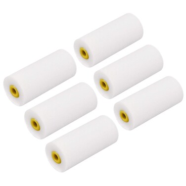 uxcell Paint Roller Cover 3 Inch Mini High-density Foam Brush for Household Wall Painting Treatment 6Pcs