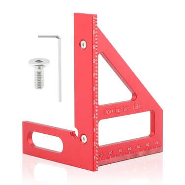 3D Multi-Angle Measuring Ruler, 45/90 Degree Woodworking Square Protractor, Versatile Multi Angle Square High Precision Measuring Tool for Woodworking, Engineering, Construction