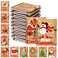 Gueevin 72 Pcs Christmas Notebooks with Pens Gifts Bulk for Students 36 Christmas Kraft Spiral Pocket Notepads 36 Xmas Bamboo Ballpoint Pens for Employee Coworkers Staff Teacher Classroom Gifts