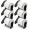 BETCKEY - Compatible Continuous Film Labels Replacement for Brother DK-2212 (2.4 in x 50 ft), Use with Brother QL Label Printers [6 Rolls]