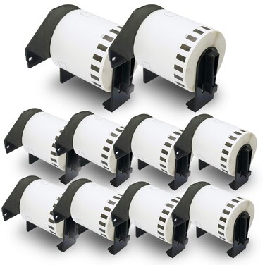 BETCKEY - Compatible Continuous Film Labels Replacement for Brother DK-2212 (2.4 in x 50 ft), Use with Brother QL Label Printers [10 Rolls]