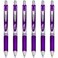 Pentel EnerGel XM BL77 - Retractable Liquid Gel Ink Pen - 0.7mm - 54% Recycled - Violet Ink - Pack of 6