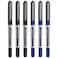 uni-ball Eye Micro Ub-150 Gel Ink Pen - 0.5 mm - Pack of 6-3 x Black, 3 x Blue