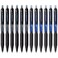 uni-ball Jetstream SXN-101-7N Retractable Rollerball Pens - 0.7mm Nib Tip - Black &amp; Blue Ink - Pack of 12