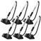 Fuyoooo 6 Pcs Desktop Pens with Plastic Chains and Holder Secure Counter Pens with Chain Desktop Black 0.5mm Pen Set for Office Home Supplies