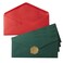50 Pack Christmas #10 Business Envelopes with Stickers Standard Envelopes for Office Checks, Business Letterhead, Letter Mailing 4.13 x 9.49 Inches(Christmas Red Green)