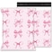Whaline 100Pcs Pink Bow Poly Mailer Valentine's Day 10 x 13 Inch Watercolor Bowknot Mailing Bag Preppy Cute Bowtie Self-Sealing Plastic Packaging Envelope Bag For Small Business
