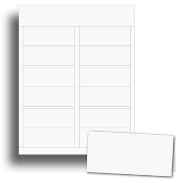 Heavyweight 80lb White Matte Printable Place Cards for Table Setting - 25 Sheets / 150 Tent Cards - 6 per page 1 7/16" x 3 3/4" Printable Name Card Paper for Inkjet/Laser Printers