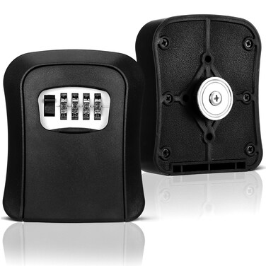 Feifeiya 2 Pack Magnetic Key Lock Box Magnetic Key Box for Under Car with Combination Lock Portable Waterproof Car Key Lock Box Hidden Key Holder with Magnet to Hide Spare Keys Indoors Outdoors