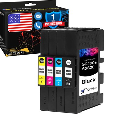 Cartlee Compatible Ink Cartridges Replacement for Sawgrass SG400 Sublimation Ink Sublimation Printer SG800 for Sawgrass Virtuoso SG400 Printer for Sublijet HD Ink SG400 4
