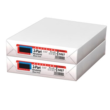 Desktop Publishing Supplies Carbonless Paper - Collated 2 Part NCR Reverse 8.5 x 11 Letter - 2 Ream Pack = 500 Sets / 1000 Sheets (White, Yellow) - For Inkjet/Laser Printers