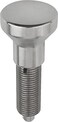 Kipp 03093-001903 Stainless Steel Indexing Plungers Without Collar, G Style, Locking Pin Hardened, M6 x 0.75 Thread, 34.5 mm Length