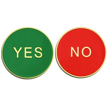 Two Sided Lucky Coin Featuring One Side with a Four Leaf Clover and One Side with Elephant and Lucky Symbols (YES OR NO)