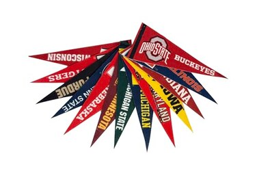 Big 10 Officially Licensed Mini Pennant Set - Includes Top 13 Most Popular Schools 4" x 9
