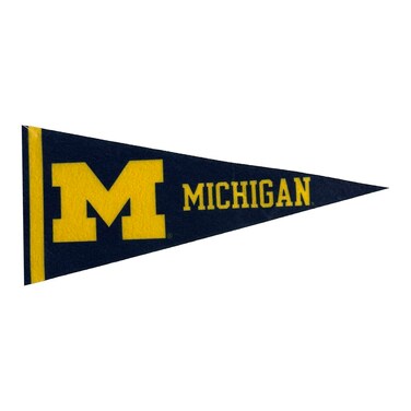 Michigan Felt Mini Pennant - Size: 4" x 9" - Officially Licensed - 1 Pennant Per Pack